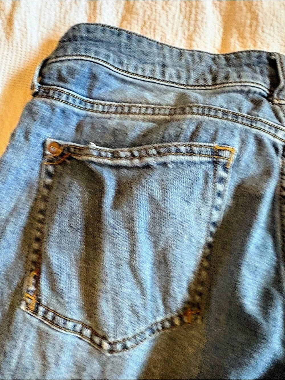 Anthropologie Distressed Straight Leg Jeans in Blue